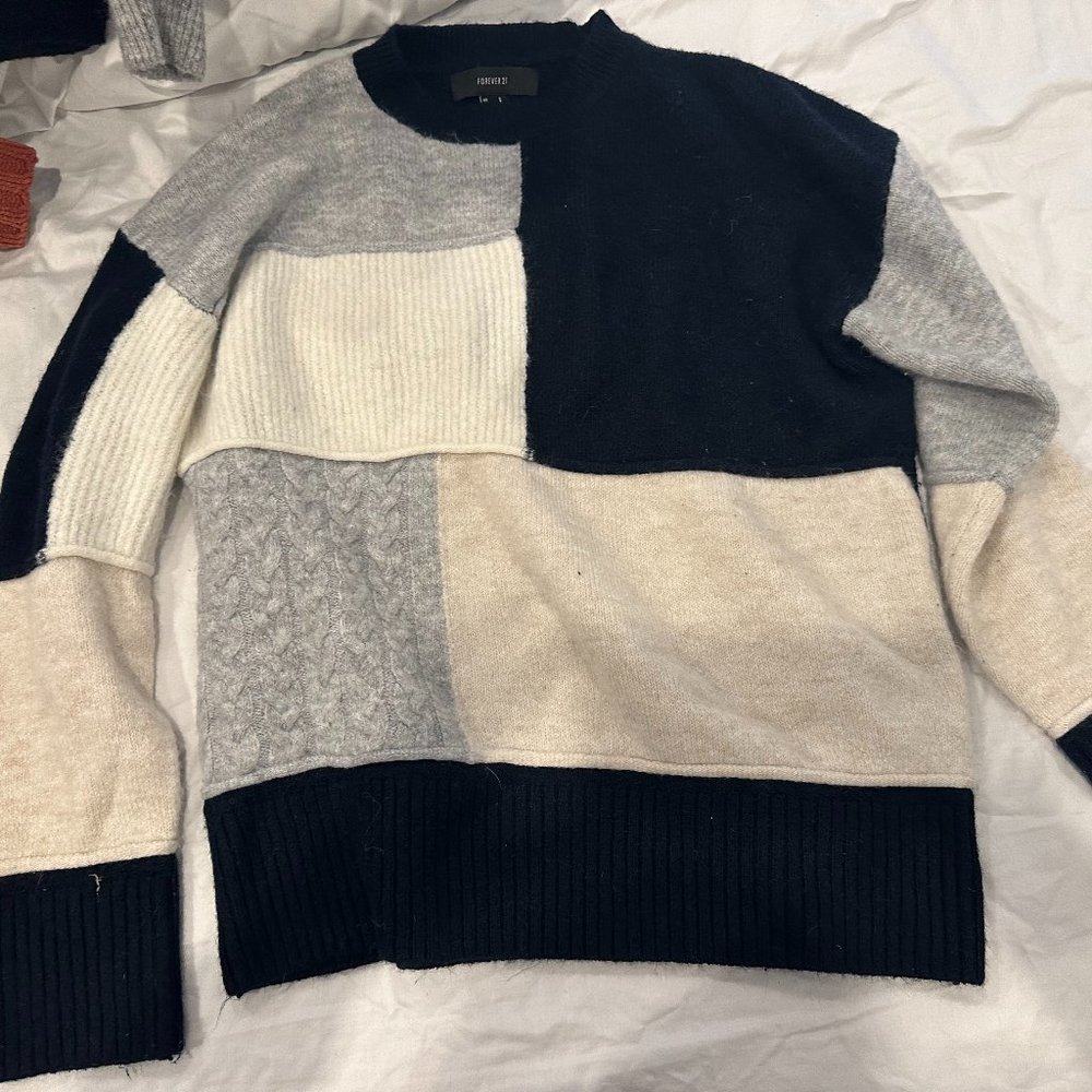 Forever21 Patchwork sweater